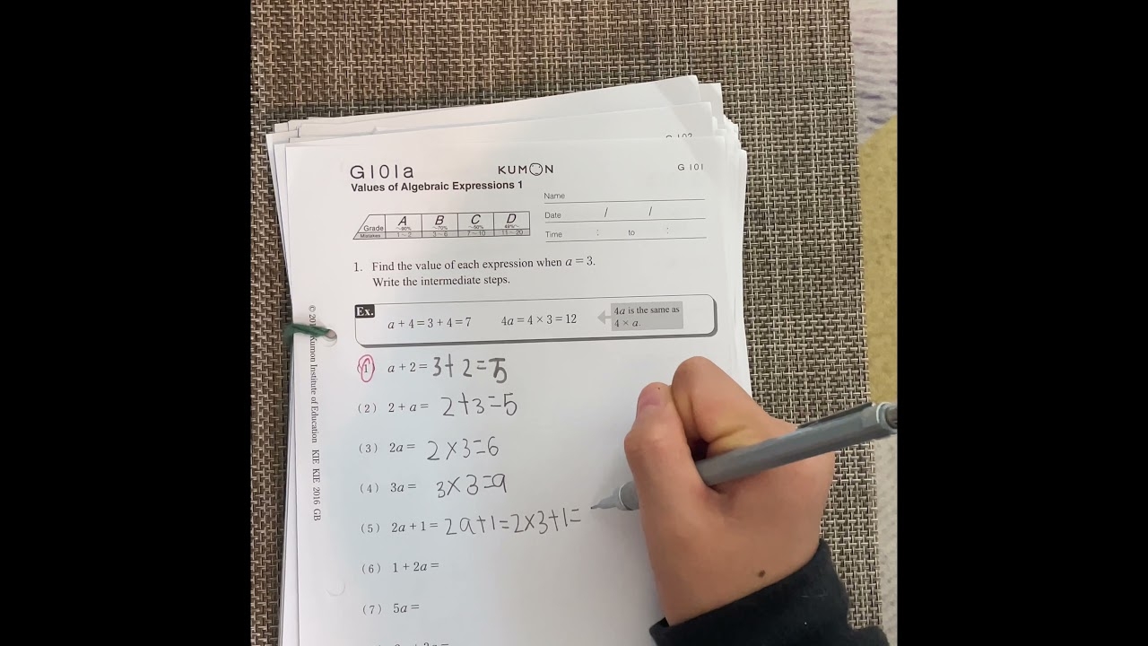 kumon level 4a math worksheets