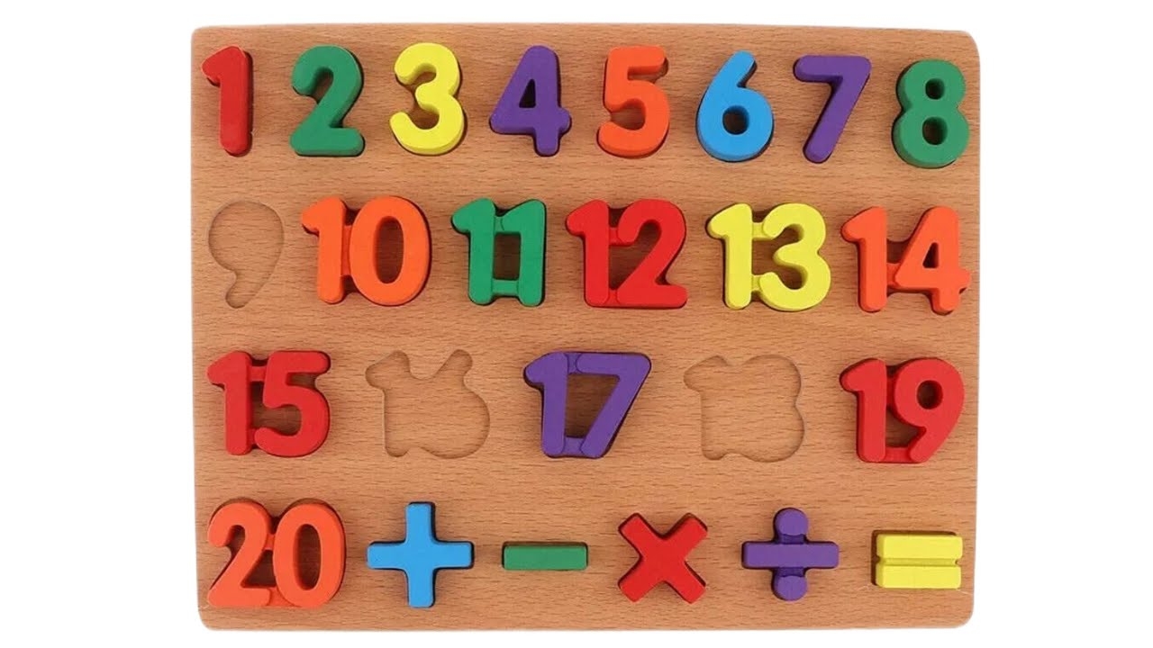 Learn Numbers1 20 With Wooden Puzzle Preschool Kids Learning Video YouTube
