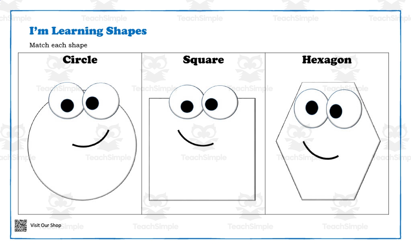 Learning Shapes Worksheet By Teach Simple