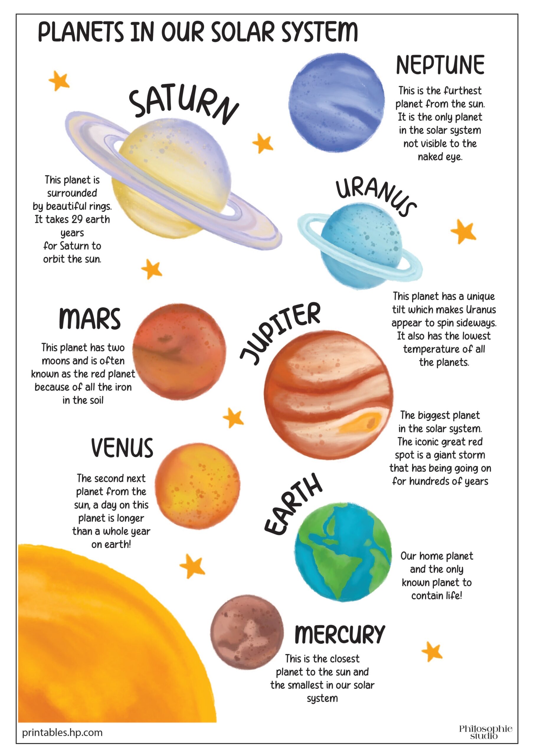 Learning Worksheets Planets In Our Solar System Printables Free Coloring Pages Learning Worksheets HP Official Site