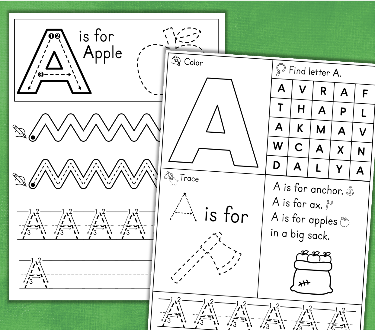 Letter A Worksheets Letter Of The Week Activities Sound Tracing Recognition Made By Teachers