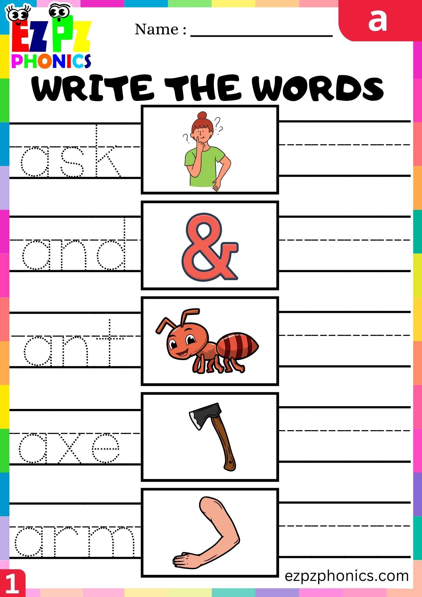 beginner phonics worksheets for kindergarten
