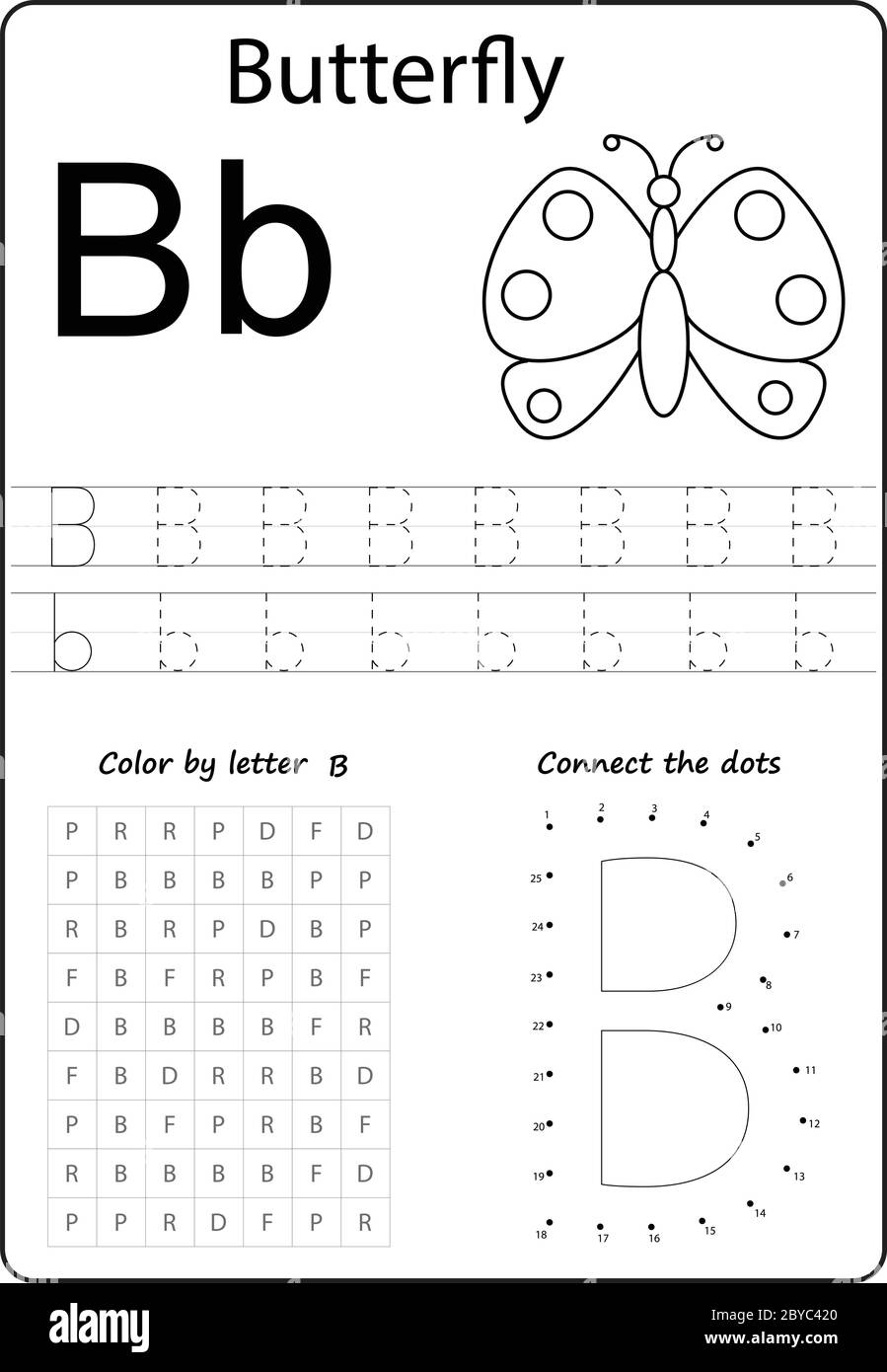 letter b preschool worksheets