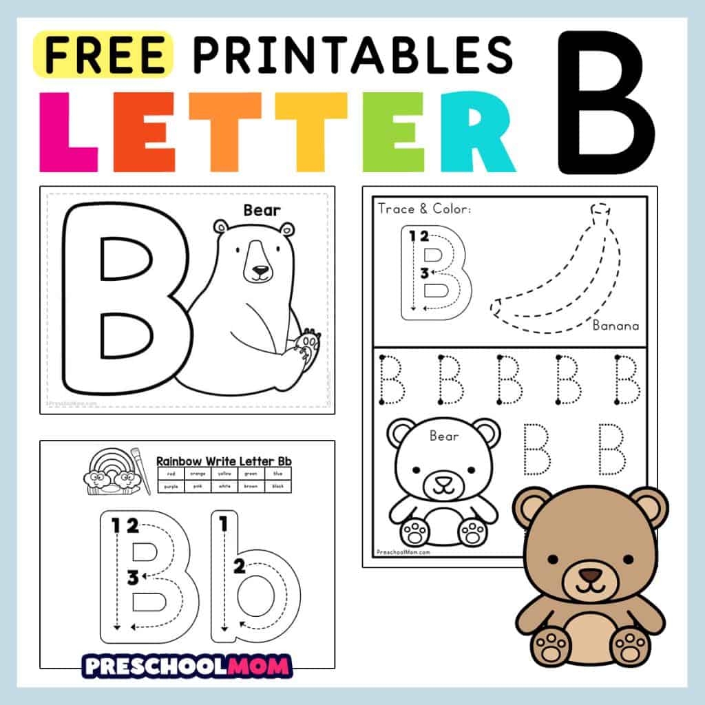 kindergarten worksheets letter b