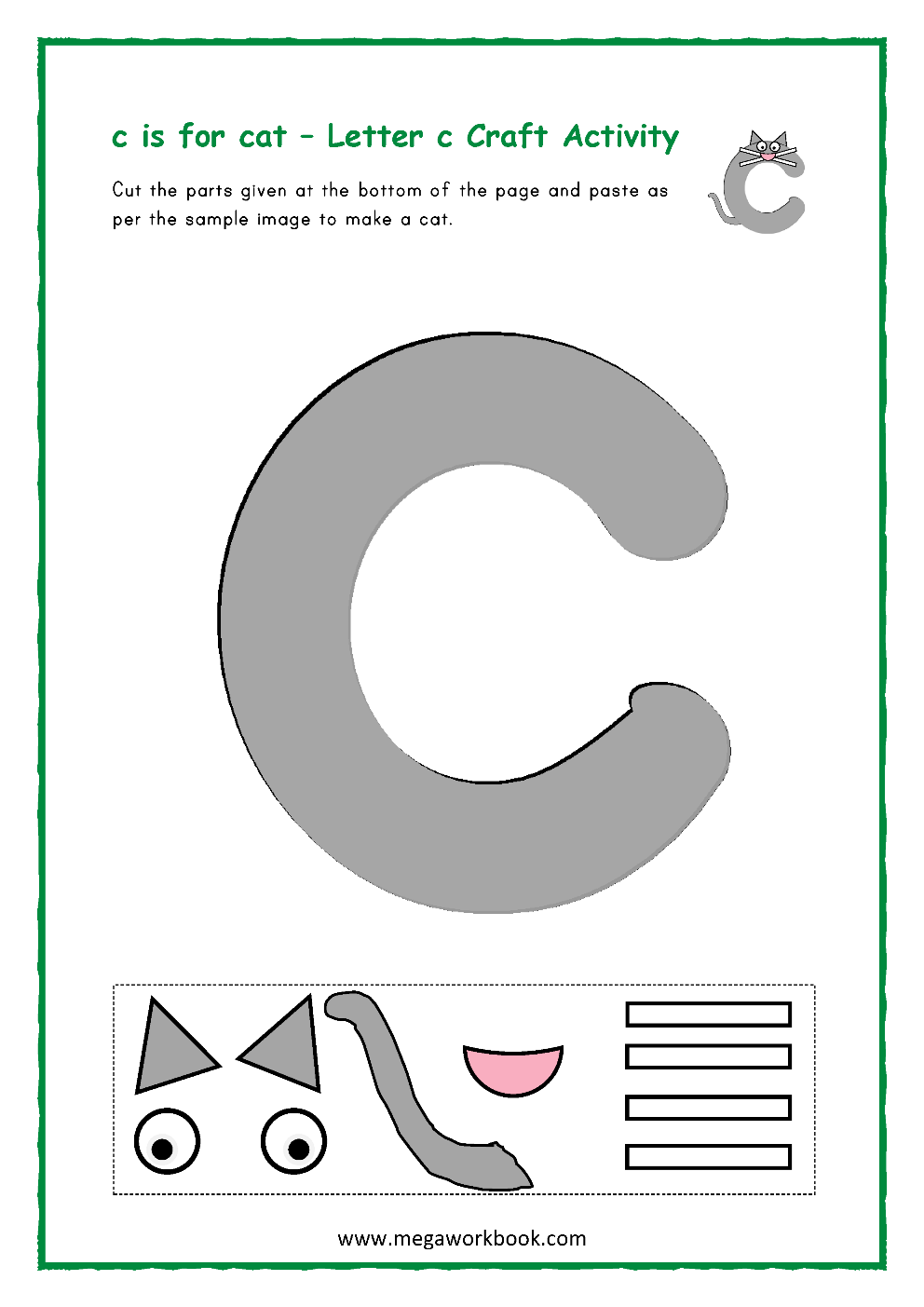 Letter C Activities Letter C Worksheets Letter C Activities For Preschoolers Letter C Printables MegaWorkbook
