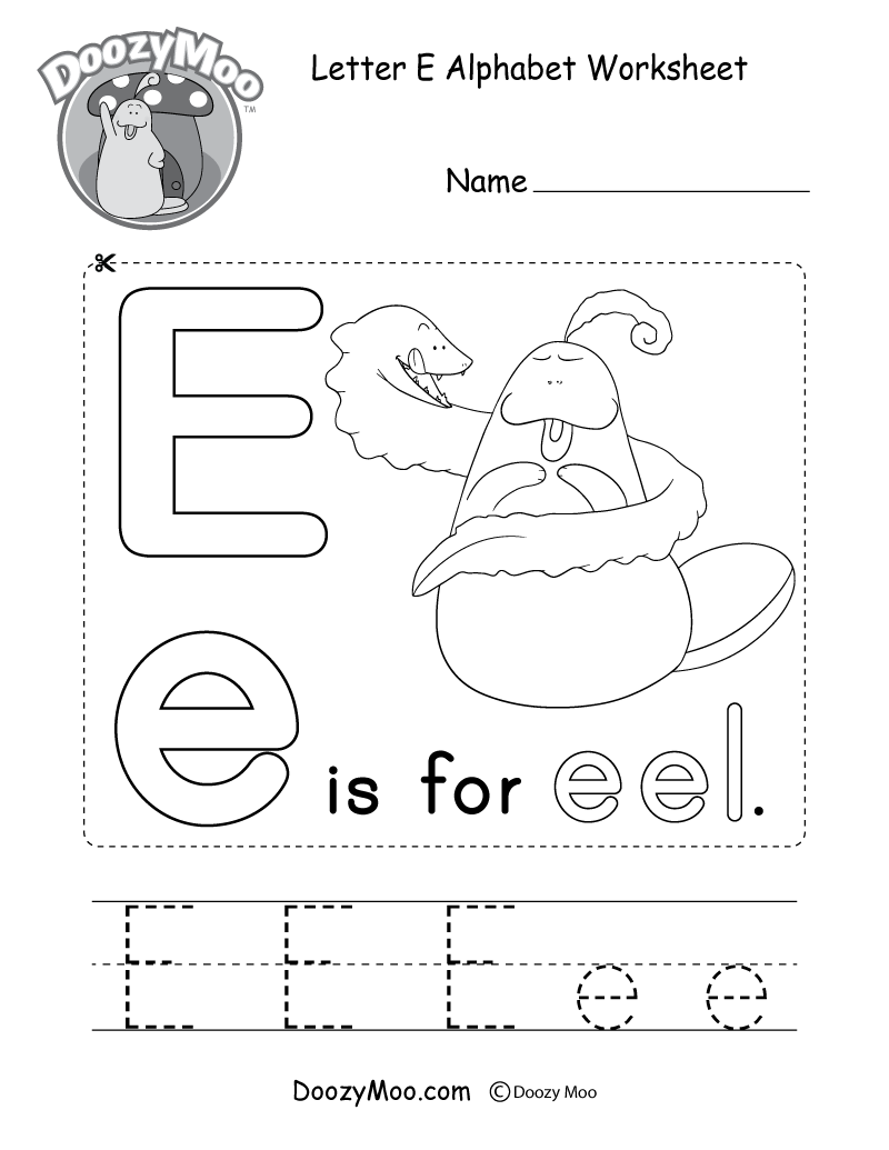 letter e preschool worksheets