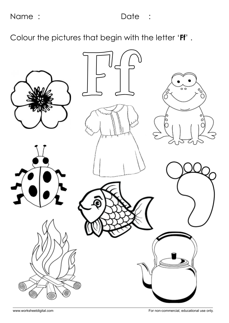 Letter F Worksheet For Kindergarten Worksheet Digital 1 Teacher Made Resources