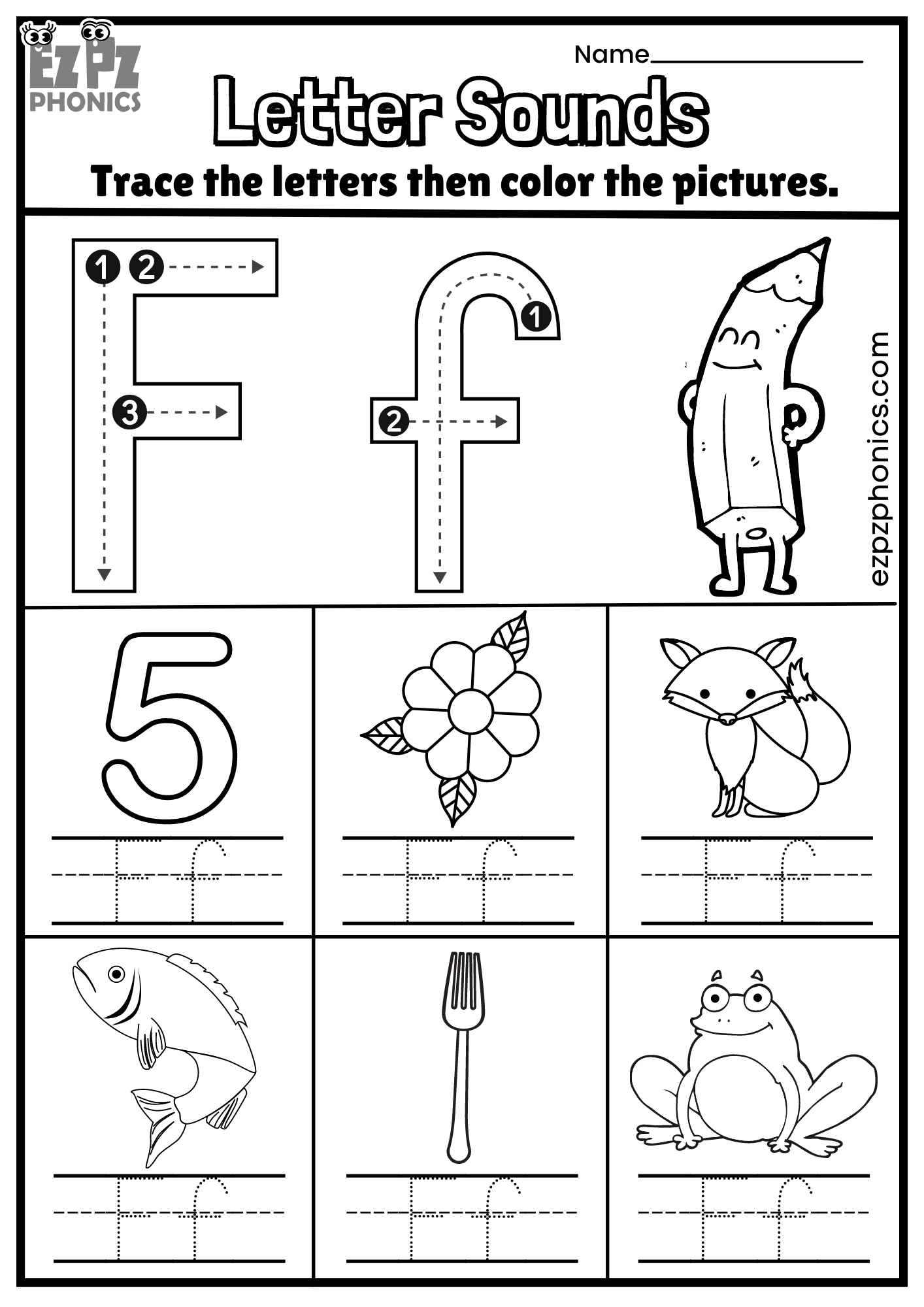 Letter Ff Trace And Color The Pictures Free PDF Download Ezpzphonics Letter Ff Trace And Color The Pictures Free PDF Download Ezpzphonics
