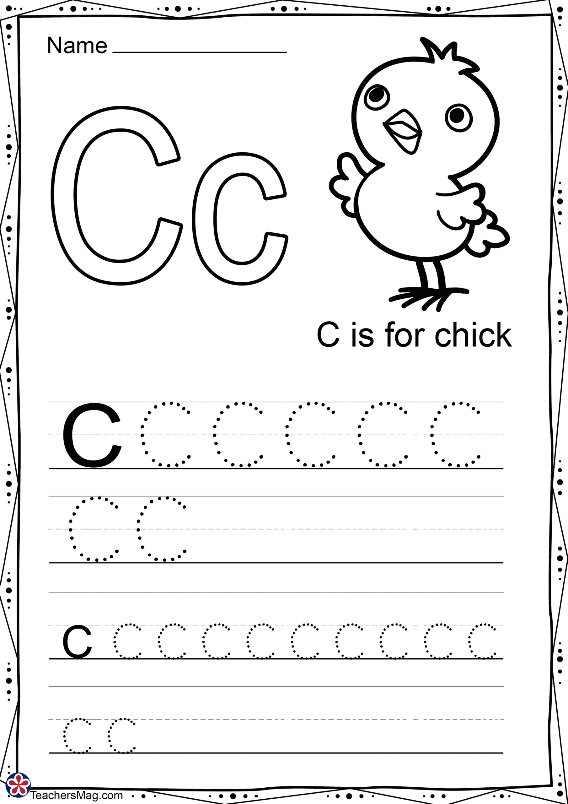 letter c worksheets preschool