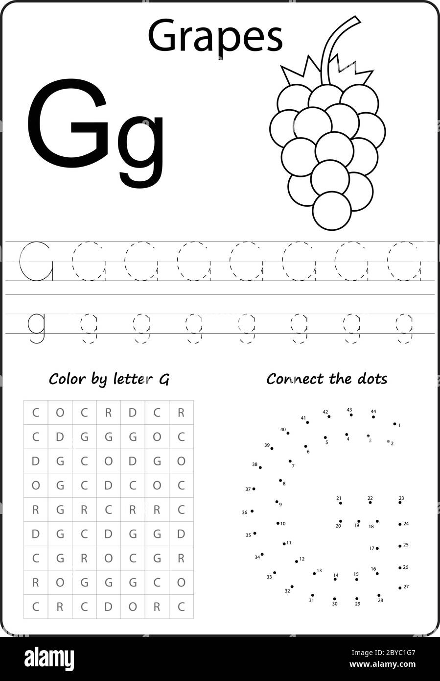 letter g preschool worksheets