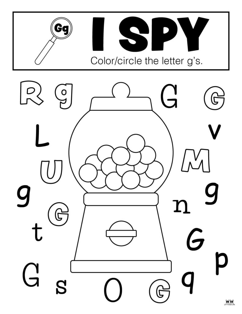 letter g worksheets for preschool