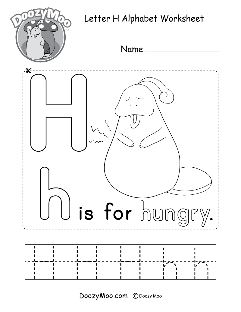 letter h kindergarten worksheets