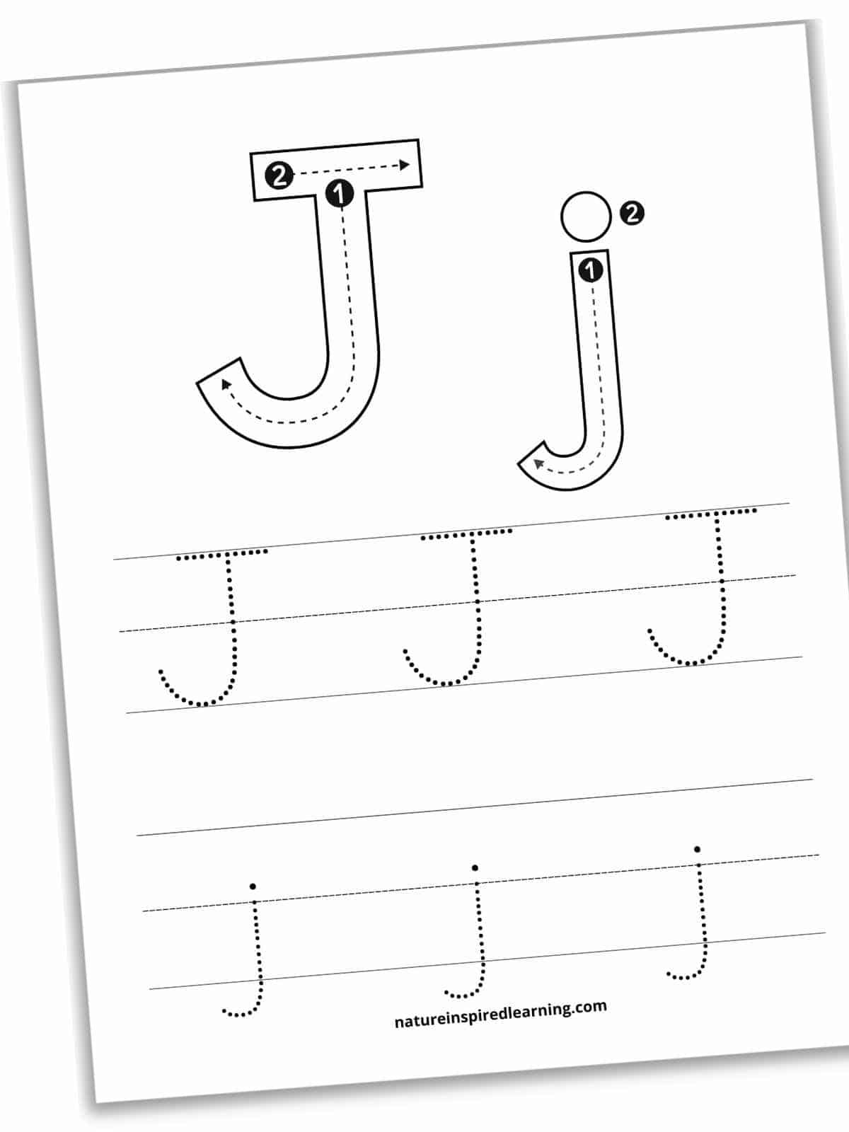 letter j preschool worksheets