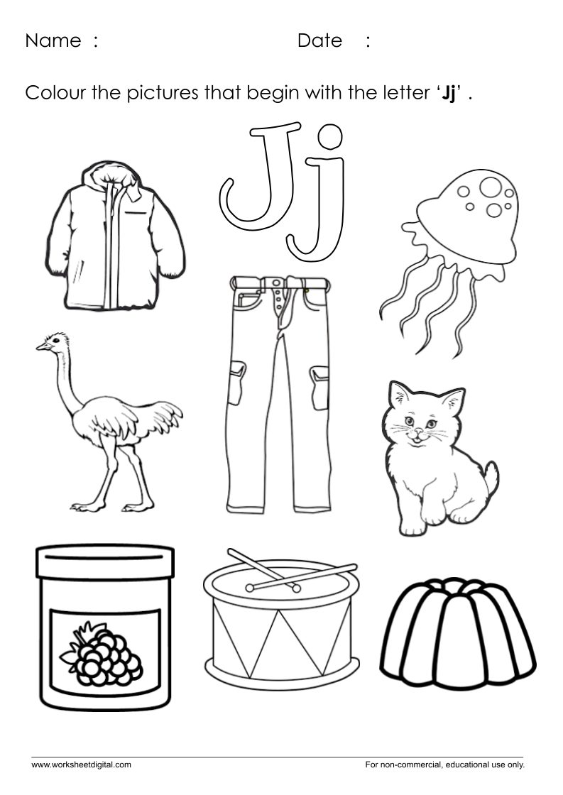 Letter J Worksheet For Kindergarten Worksheet Digital 1 Teacher Made Resources