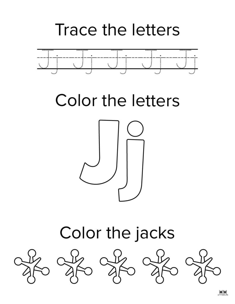 letter j worksheets for kindergarten