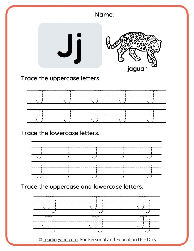 Letter J Worksheets For Preschool Free Printable