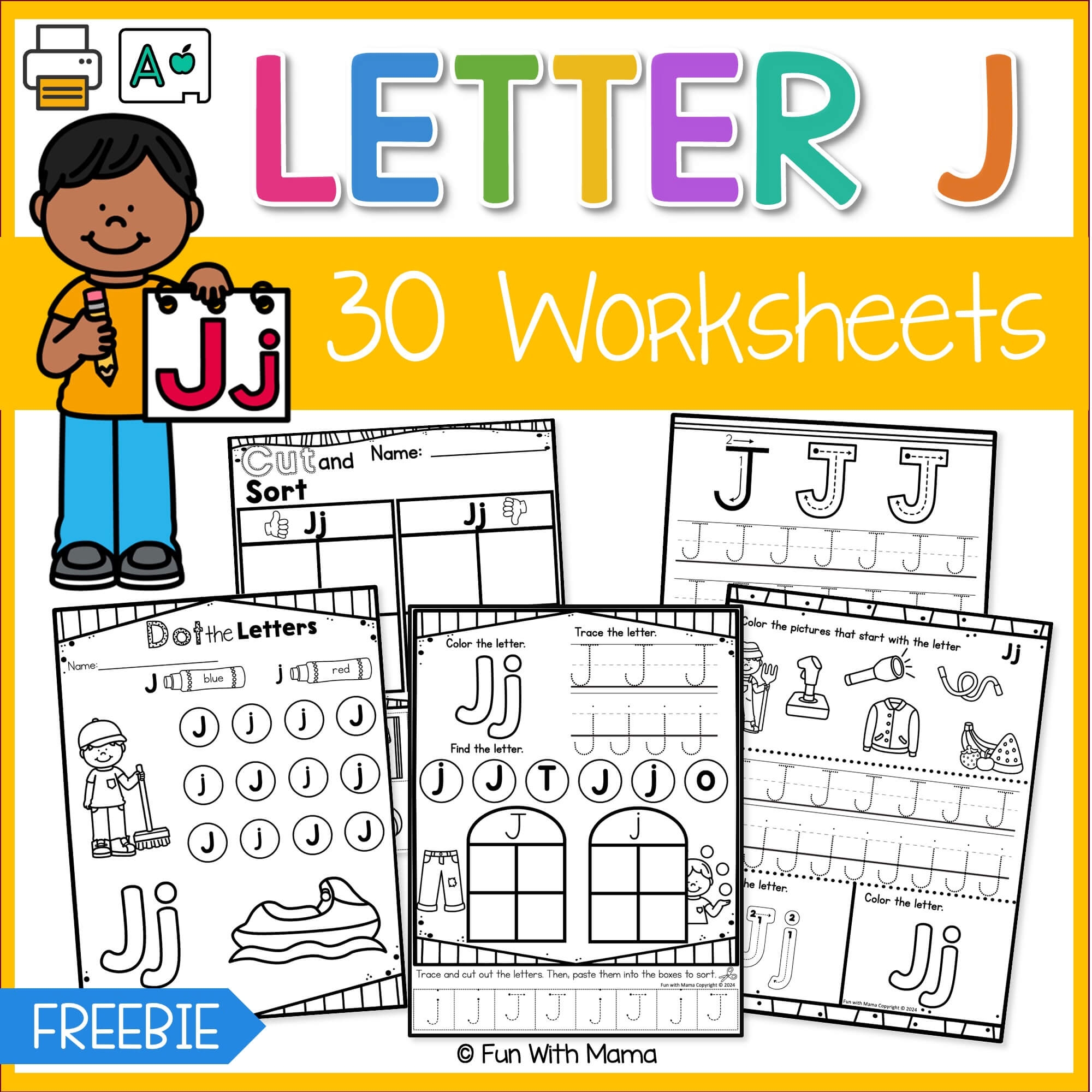 Letter J Worksheets Fun With Mama