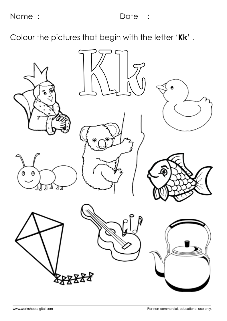 Letter K Worksheet For Kindergarten Worksheet Digital 1 Teacher Made Resources