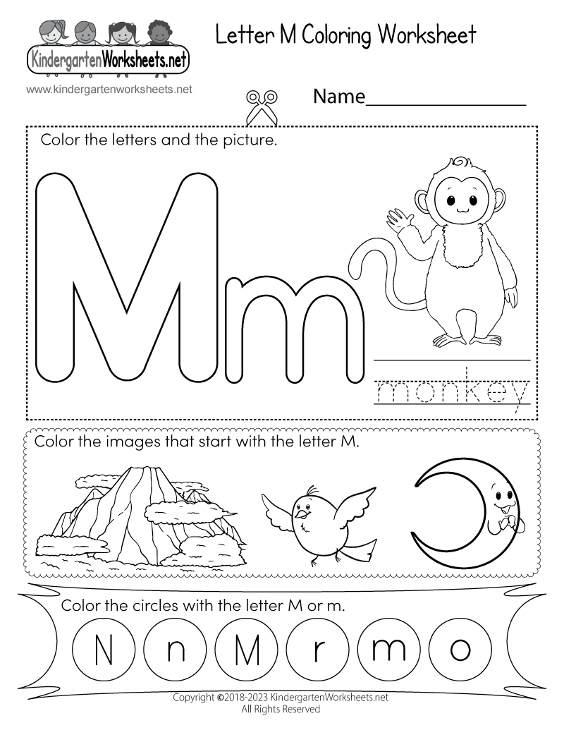 m and n phonics worksheets