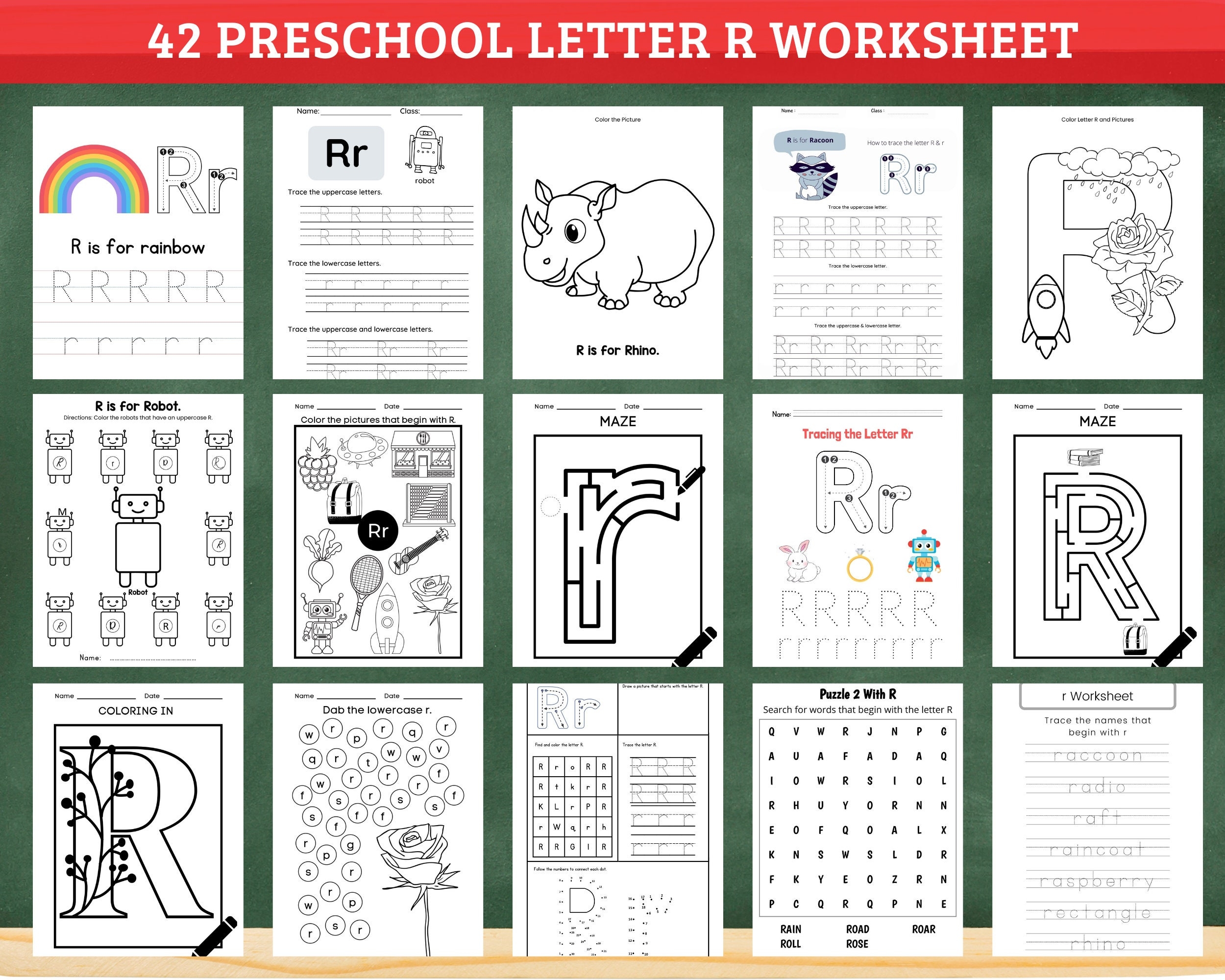 letter r preschool worksheets