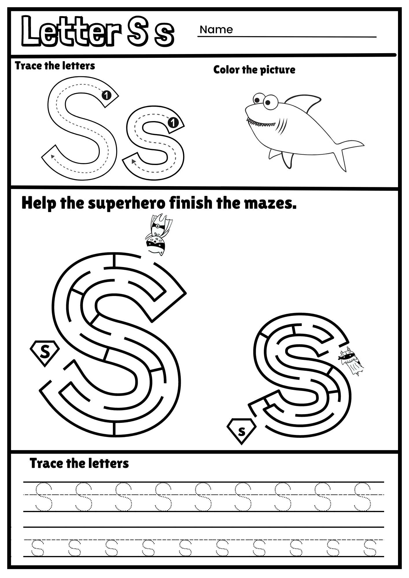 Letter S Alphabet Tracing And Coloring Free Printable PDF Ezpzphonics Letter S Alphabet Tracing And Coloring Free Printable PDF Ezpzphonics
