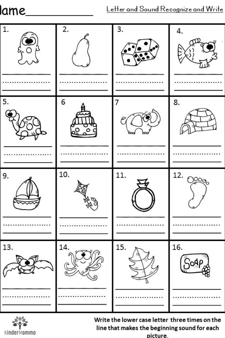 Letter Sounds And Recognition Worksheets Kindermomma