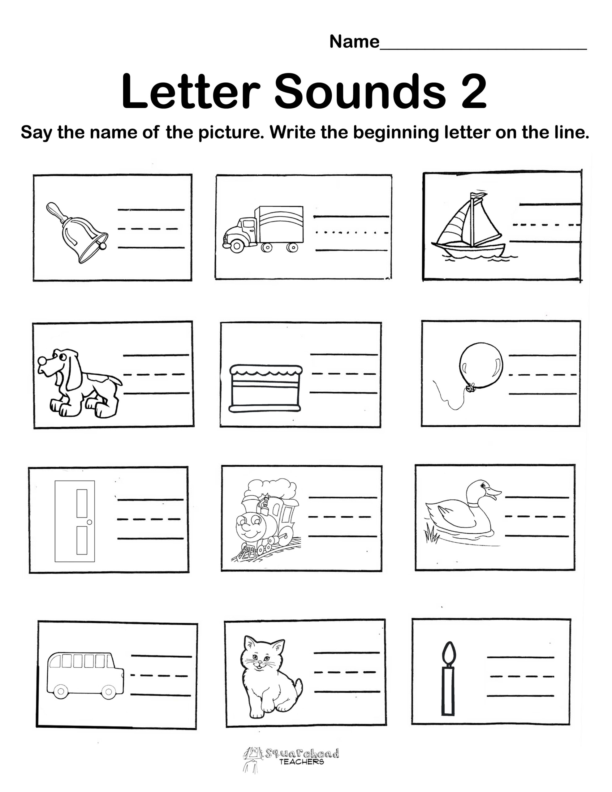 kindergarten letters and sounds worksheets