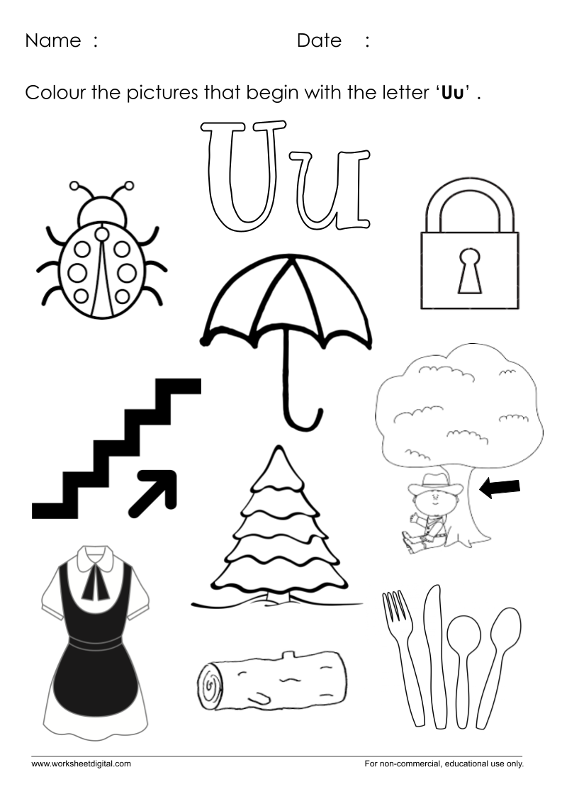 Letter U Worksheet For Kindergarten Worksheet Digital 1 Teacher Made Resources