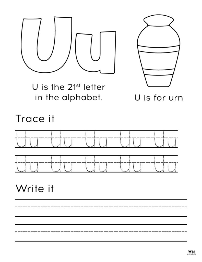 letter u worksheets for preschoolers