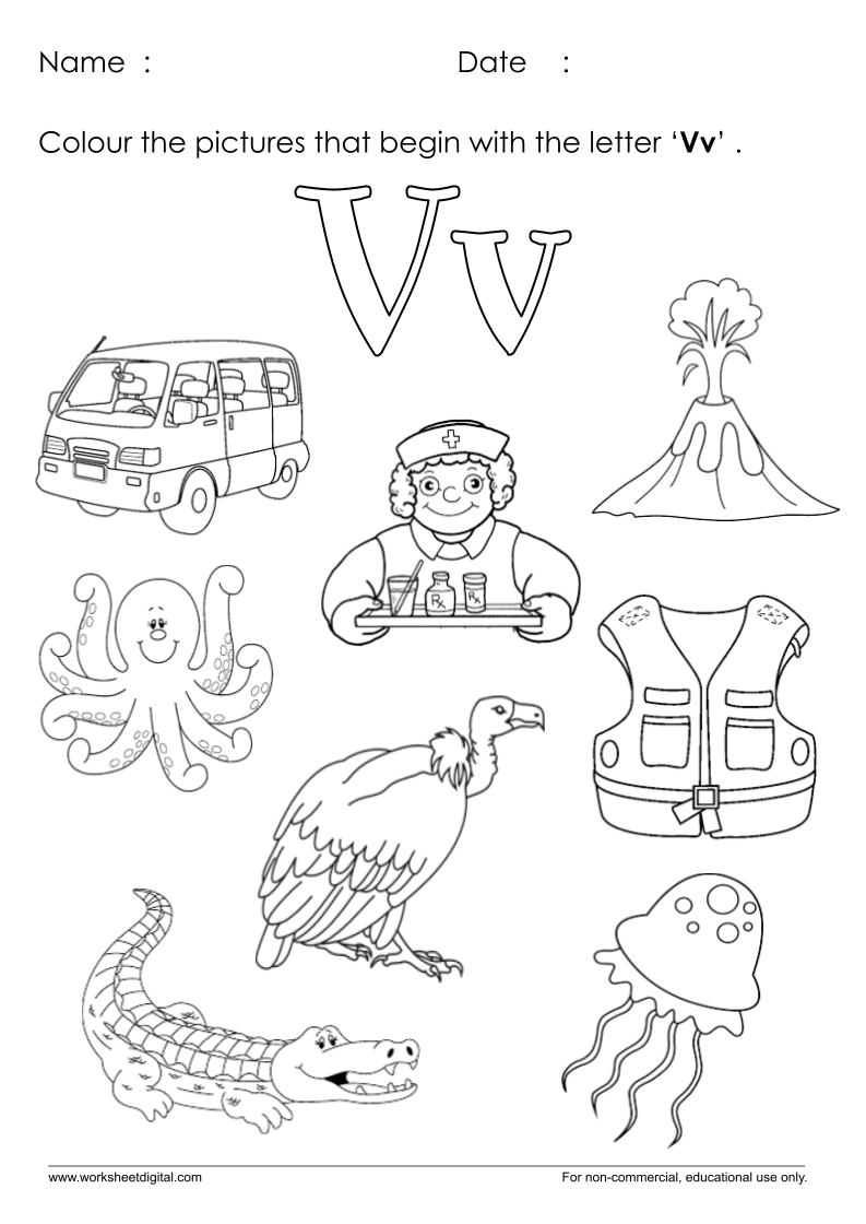 Letter V Worksheet For Kindergarten Worksheet Digital 1 Teacher Made Resources