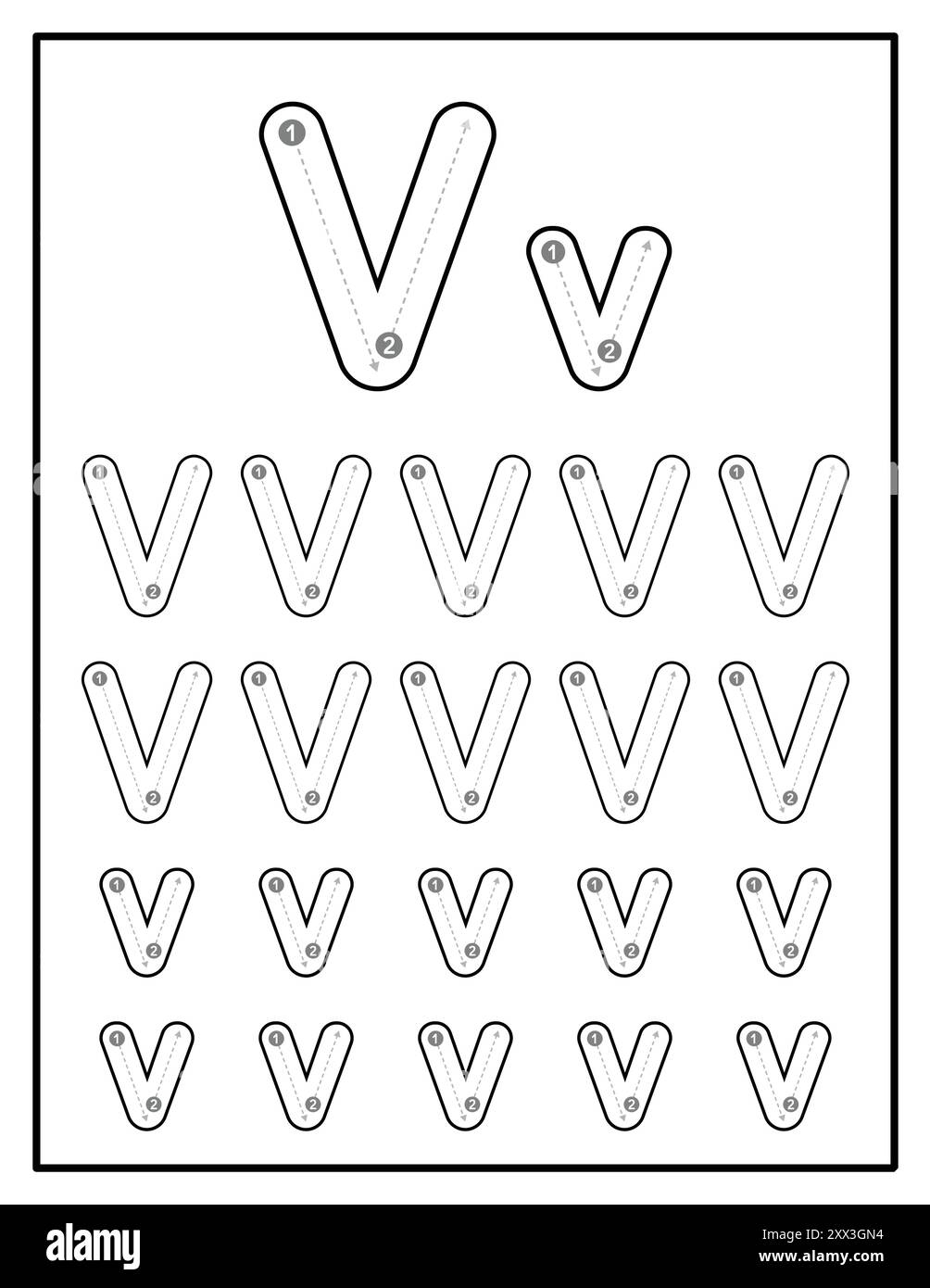 letter v preschool worksheets