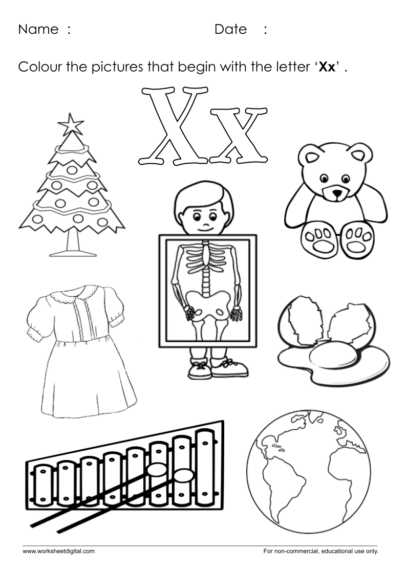 Letter X Worksheet For Kindergarten Worksheet Digital 1 Teacher Made Resources