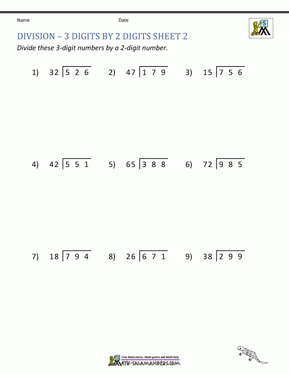 Long Division Worksheets For 5th Grade Long Division Worksheets For 5th Grade
