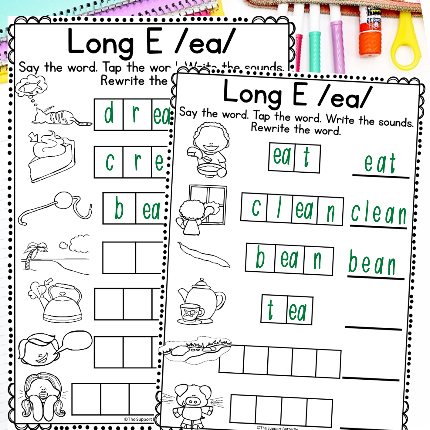 Long E Worksheets And Activities Vowel Teams EE EA IE Made By Teachers