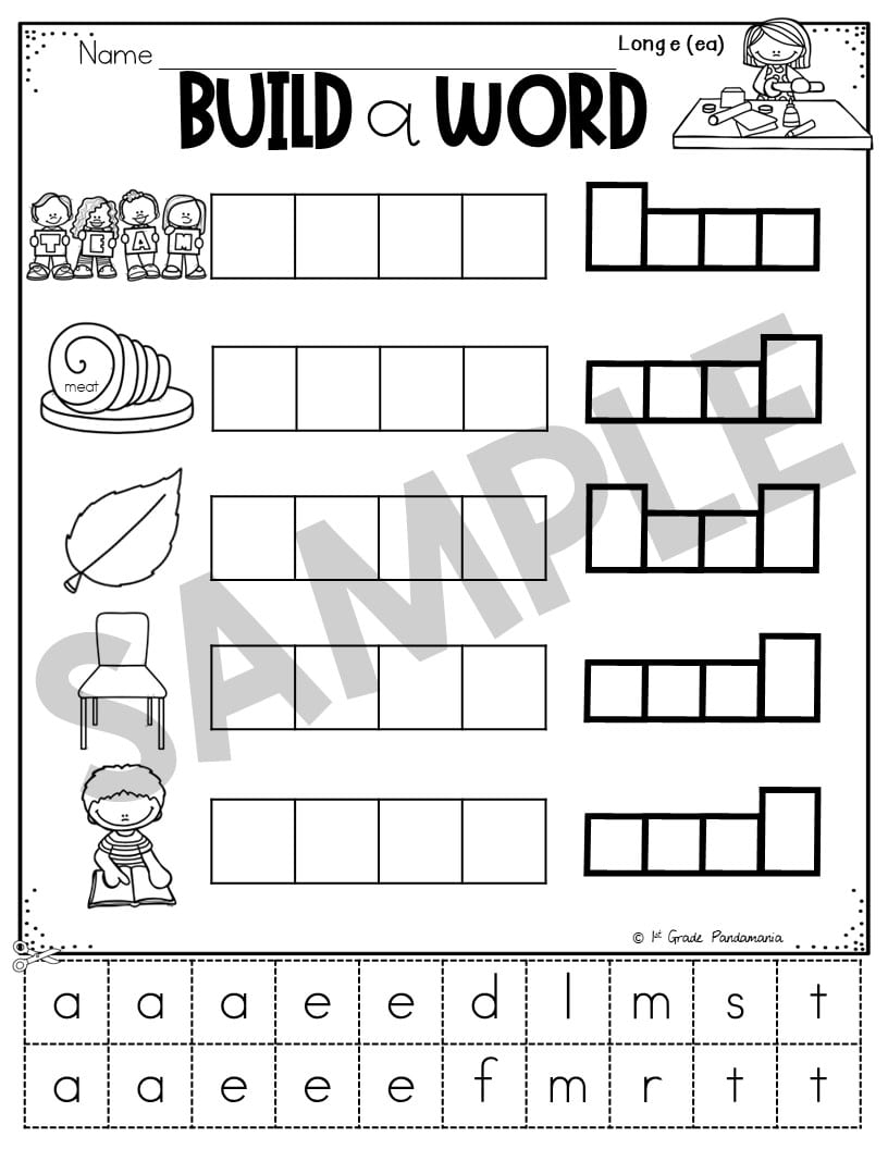Long E Worksheets Phonics Activities 1st Grade Pandamania