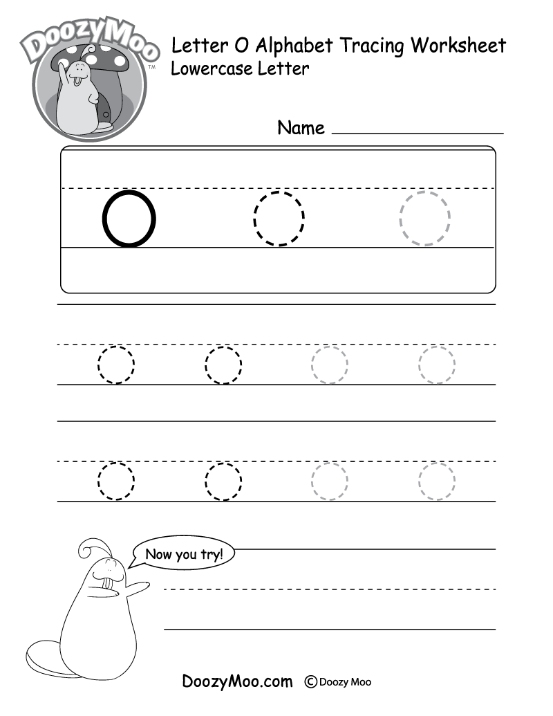 Lowercase Letter o Tracing Worksheet Doozy Moo Lowercase Letter o Tracing Worksheet Doozy Moo