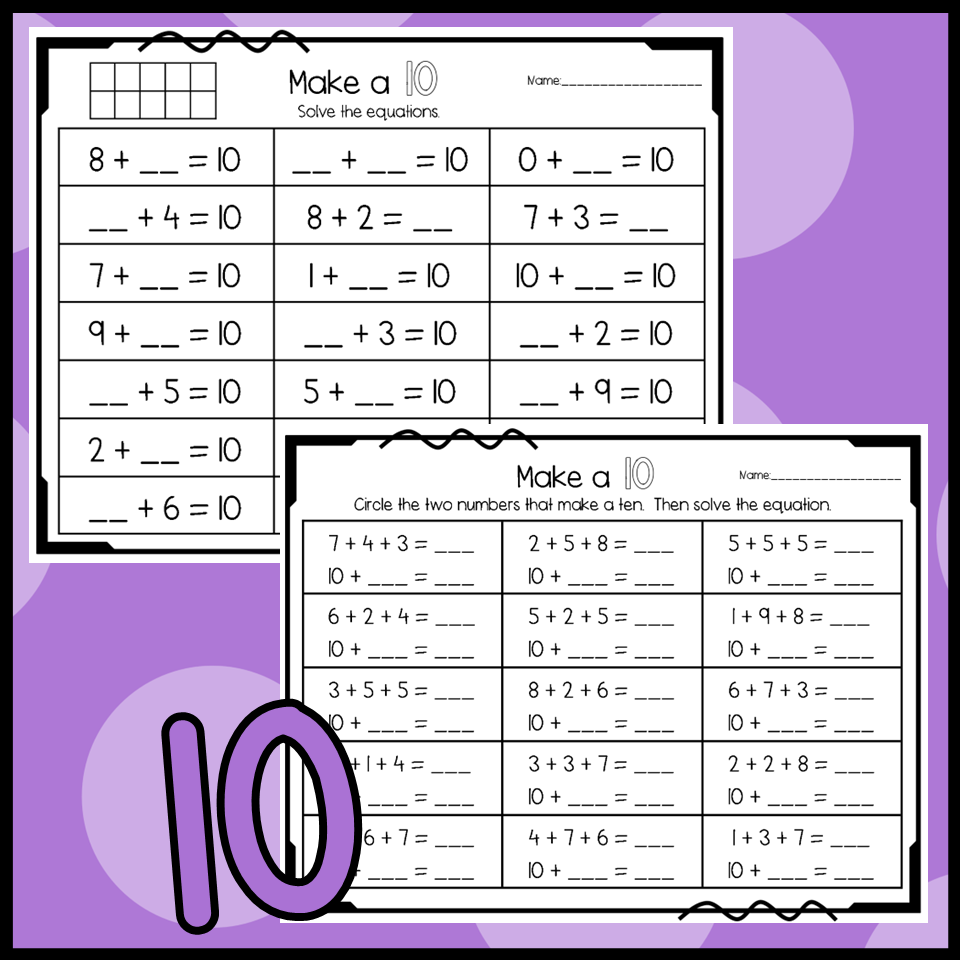 making ten math worksheets