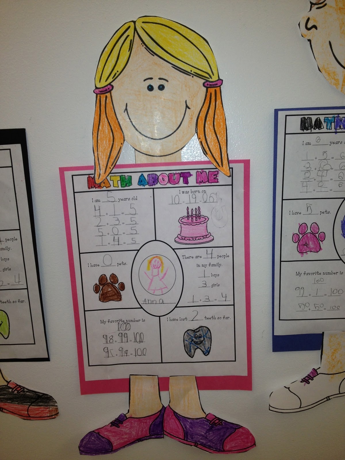 math about me worksheet