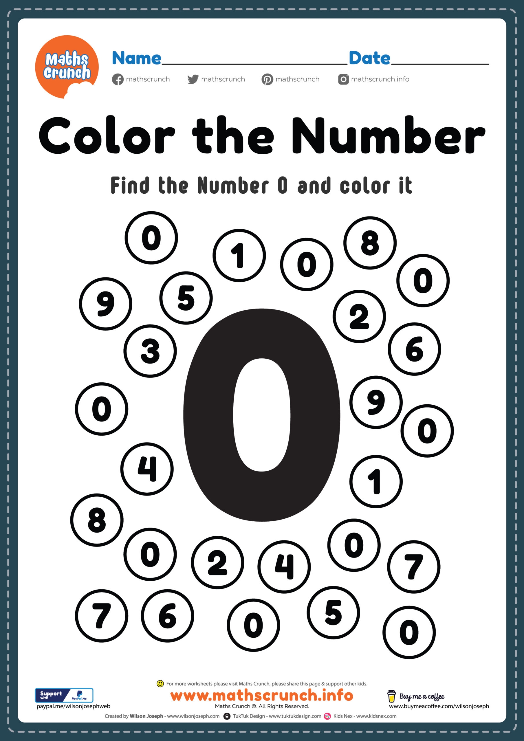 Math Coloring And Counting Number Free Printable PDF