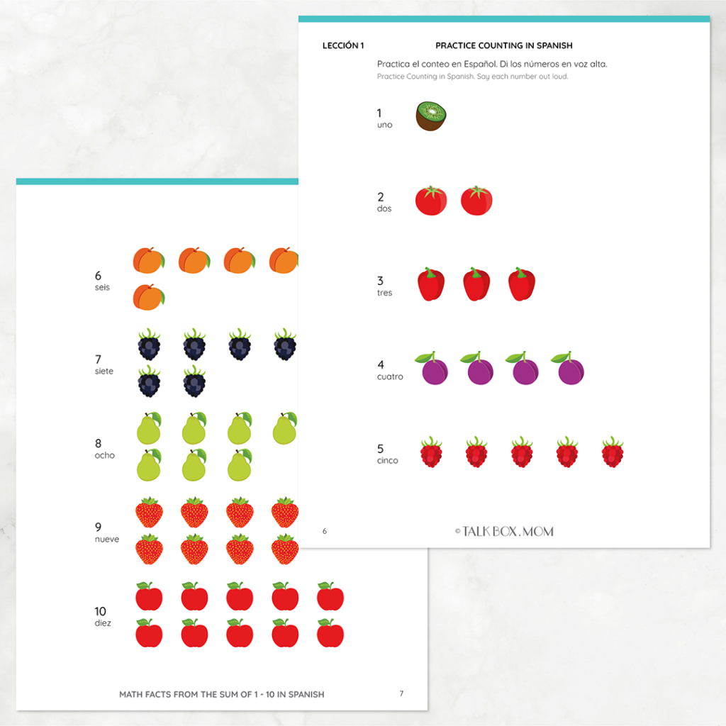 math worksheets in spanish