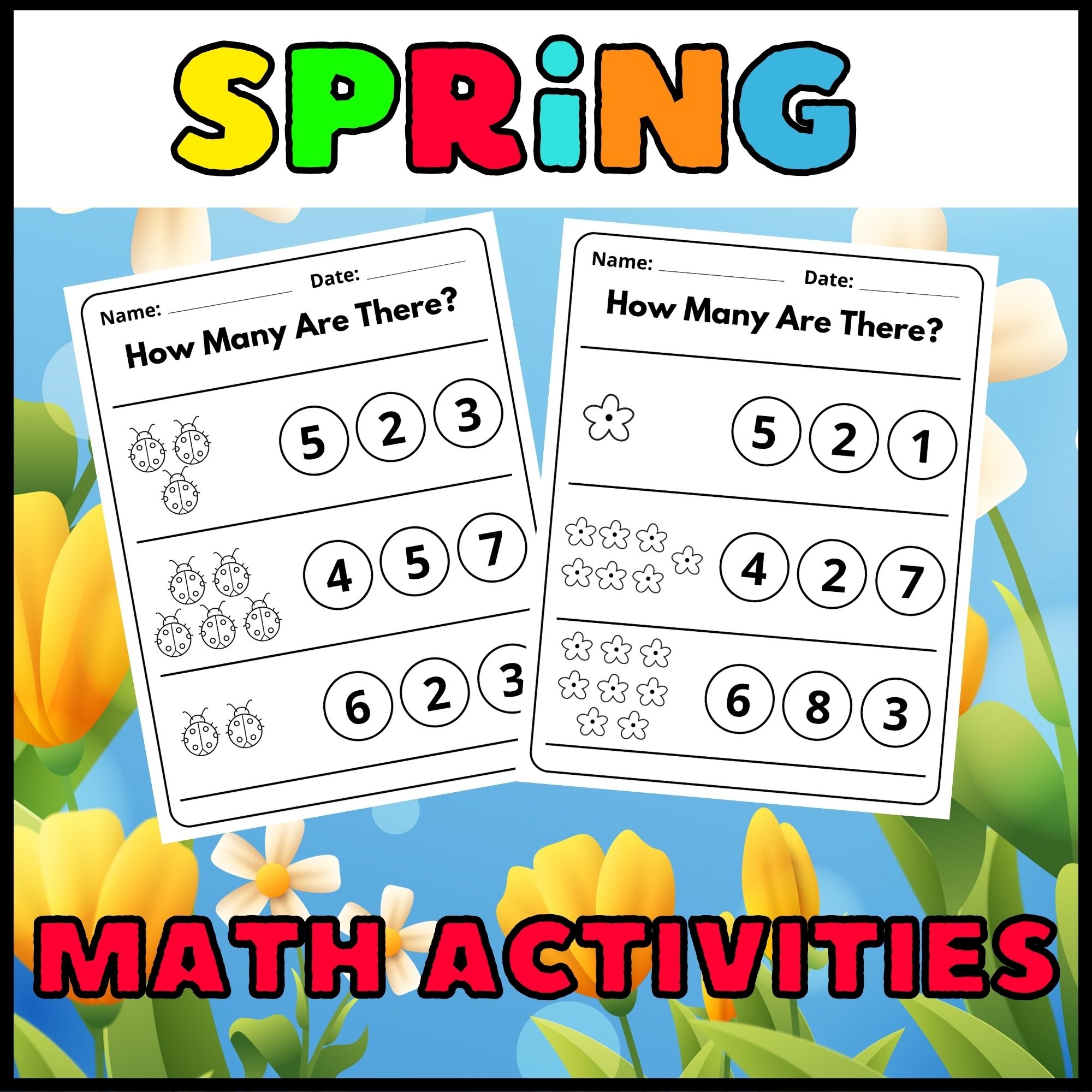 Math In The Springtime Kindergarten Worksheets Fun Worksheets For Kindergarten Made By Teachers