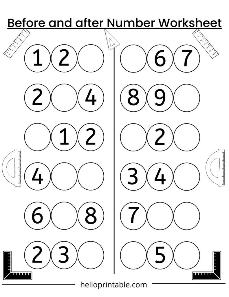 preschool numbers worksheet