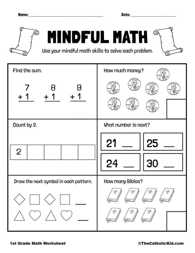 first grade printable worksheets