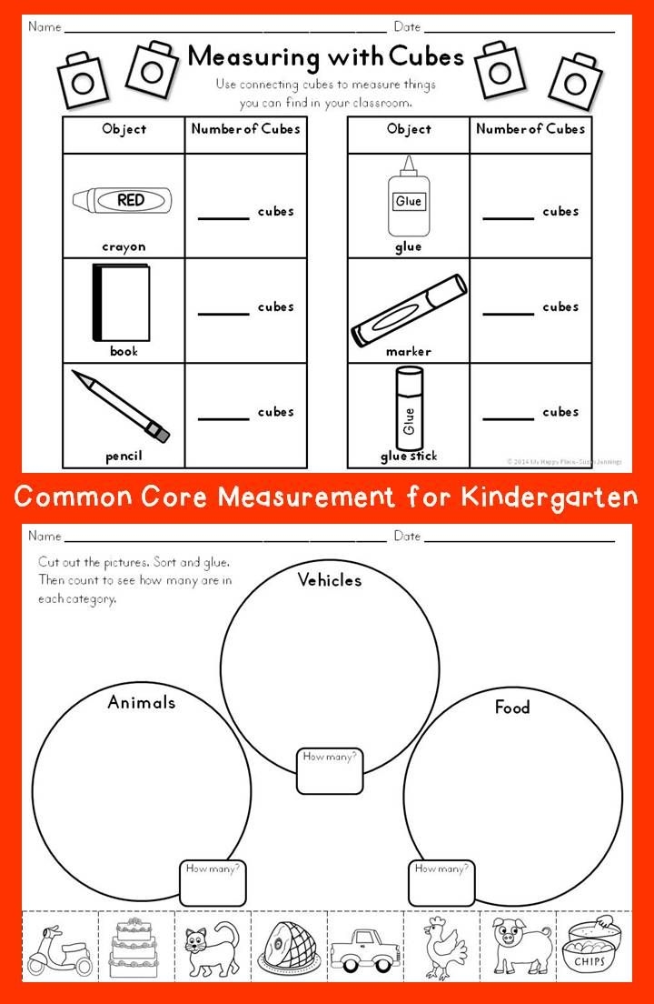 measurement worksheet kindergarten measurement worksheet kindergarten