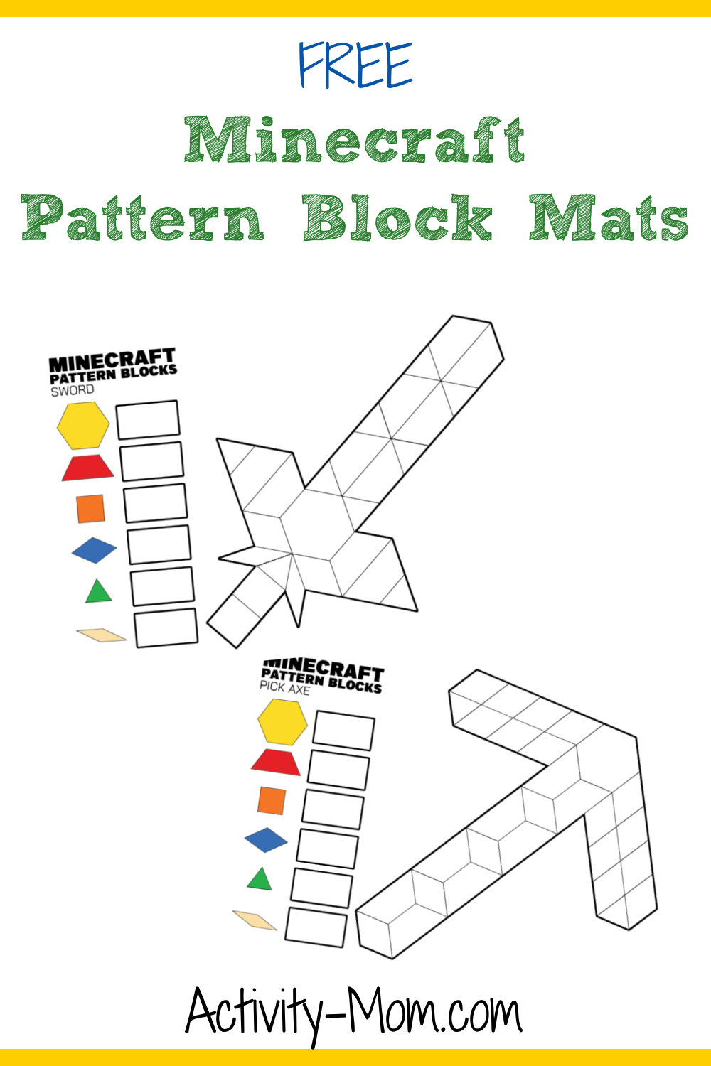 minecraft printable worksheets