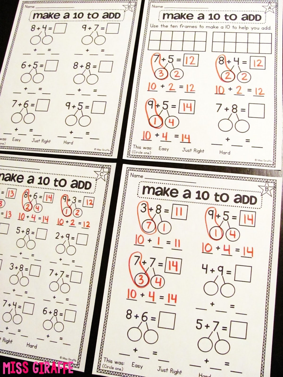 Miss Giraffe s Class Making A 10 To Add Miss Giraffe s Class Making A 10 To Add