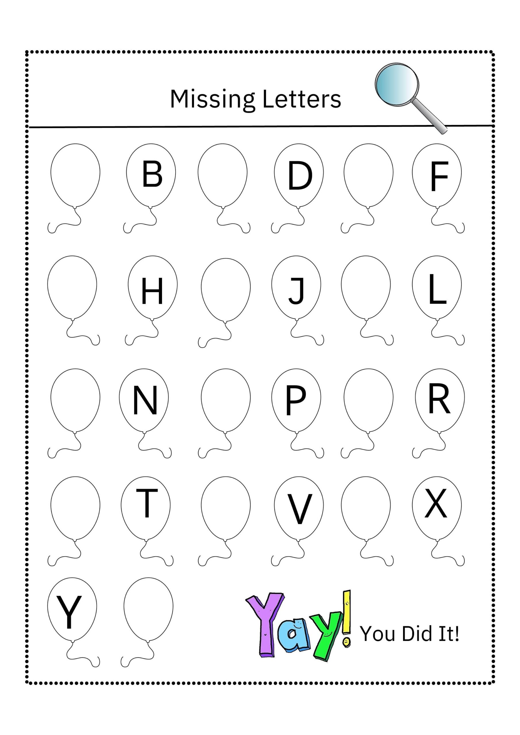 Missing Letter Worksheets Activity Pages Alphabet Letters Printables Instant Download Home Schooling Handwriting Practice Etsy