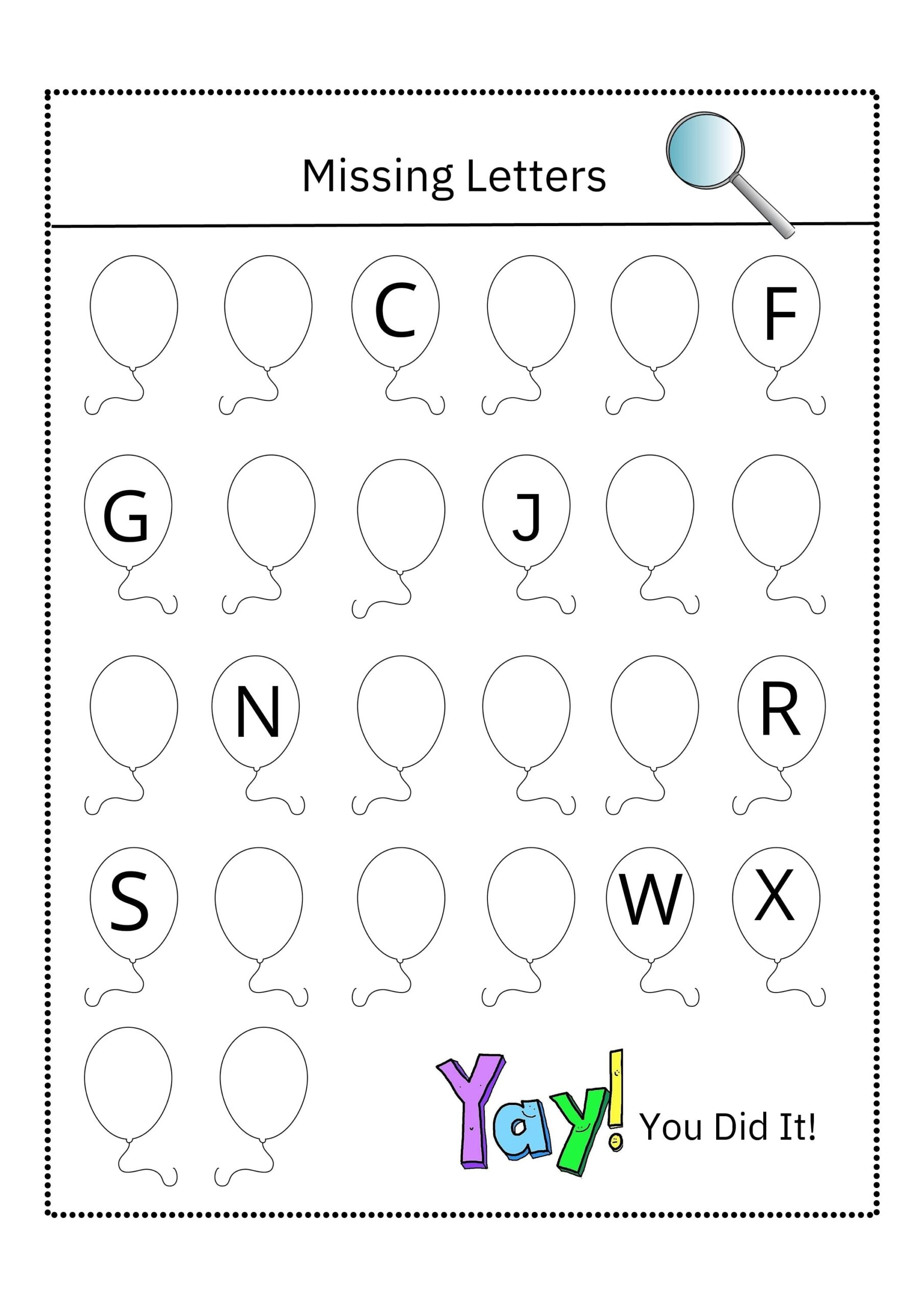 Missing Letter Worksheets Activity Pages Alphabet Letters Printables Instant Download Home Schooling Handwriting Practice Etsy