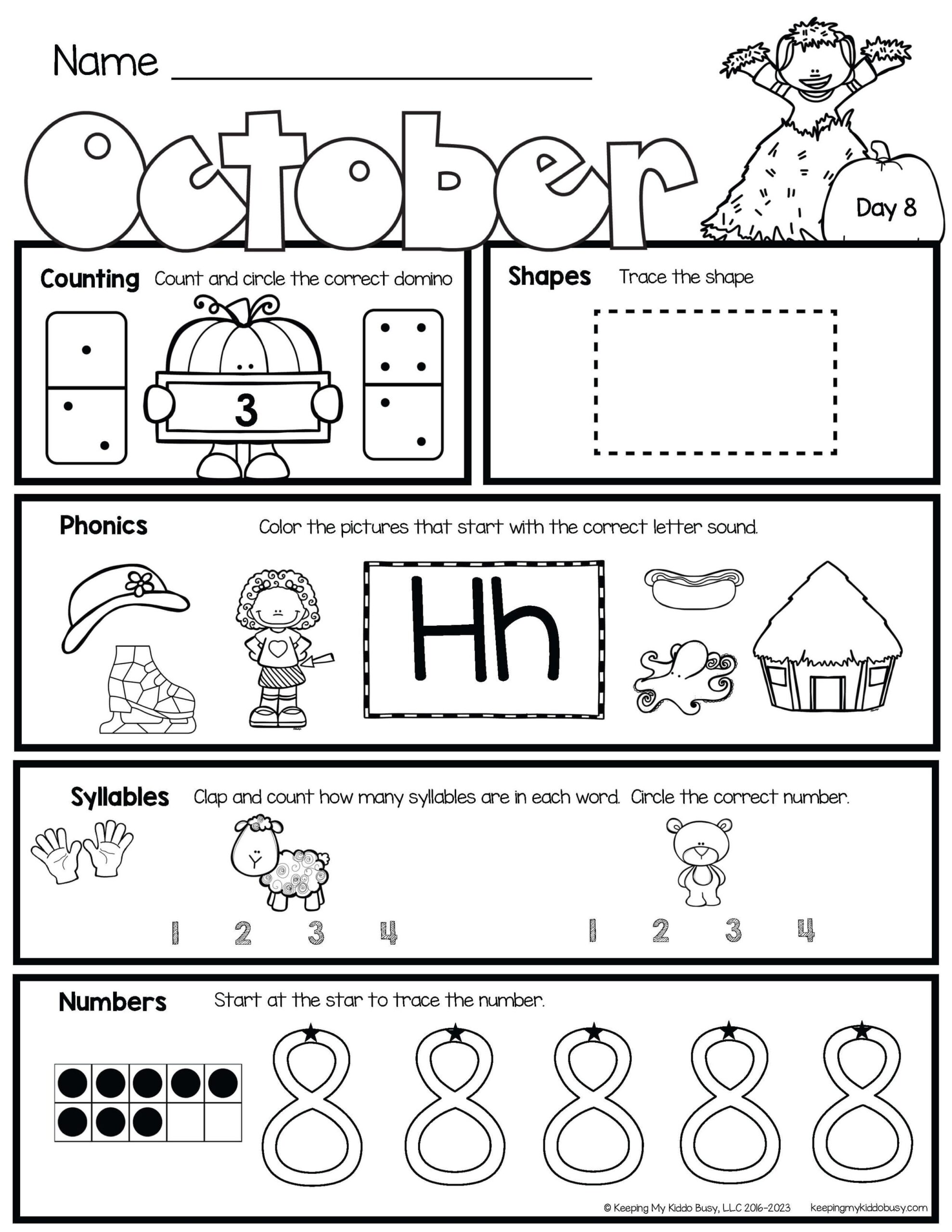 Morning Seat Work Keeping My Kiddo Busy Worksheets Library