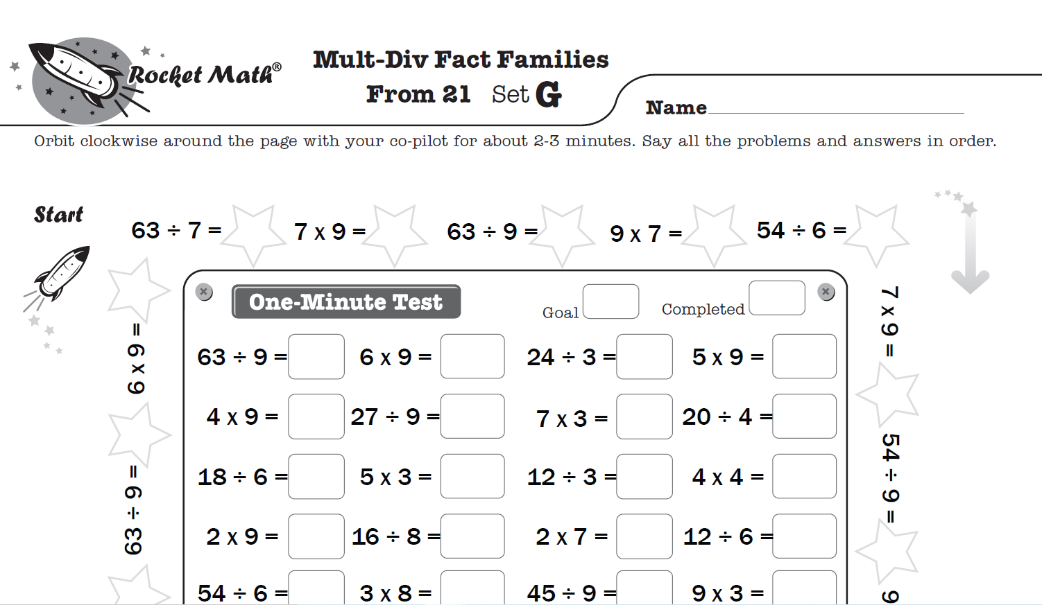 math fact family worksheets